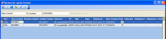 recherche rapide