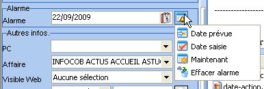 alarme options