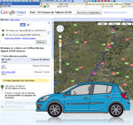 itin&eacute;raire entre 2 contacts via la g&eacute;olocalisation