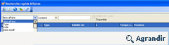 Liste des champs de recherche